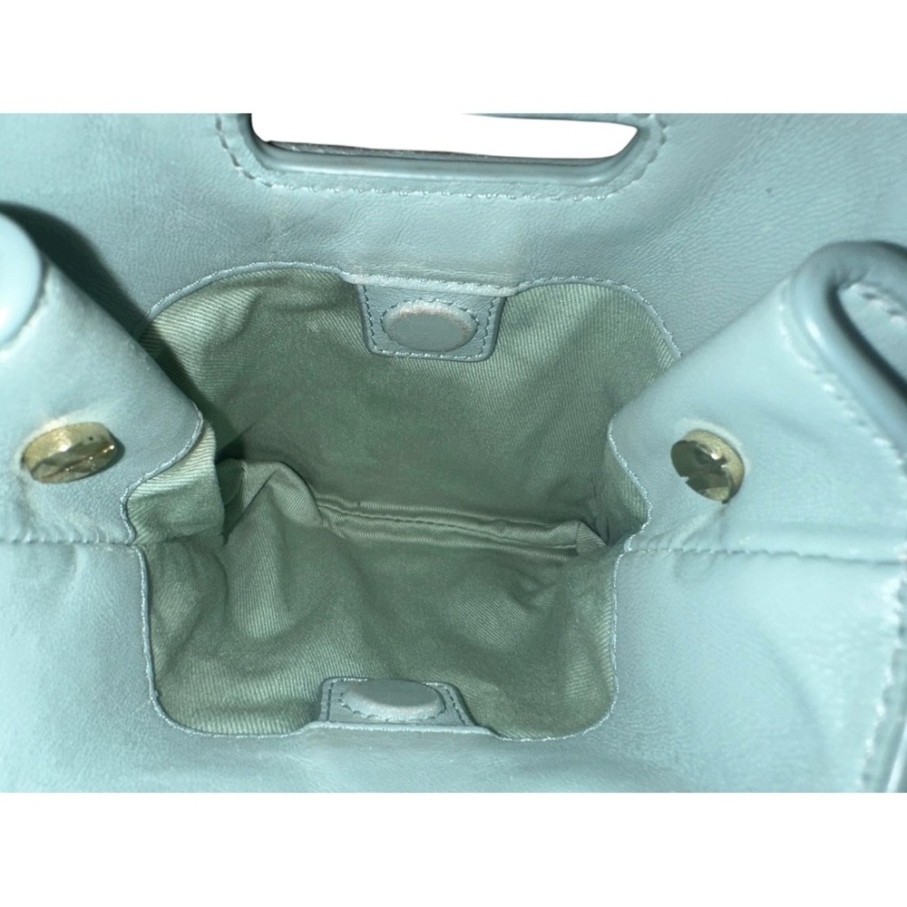 Maje $332 MSRP Maje M bag Light Blue Fringe Mini Top Handle w Crossbody 3-way - Picture 11 of 12